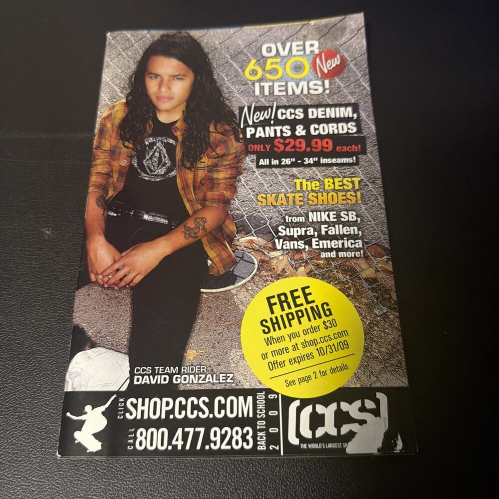 CCS Skateboarding Magazine Catalog California Cheap Skates vtg y2k 2006 holiday